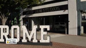 Rome sign in front of PAM Studios building